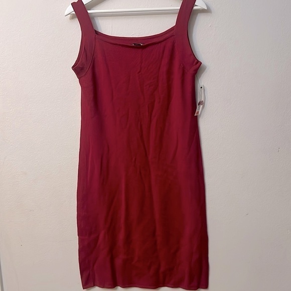 🆕DKNY cherry red dress size M 100% wool made in Hong Kong - Picture 1 of 6